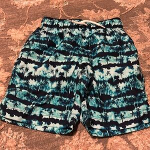 Boys palm tree swim trunks